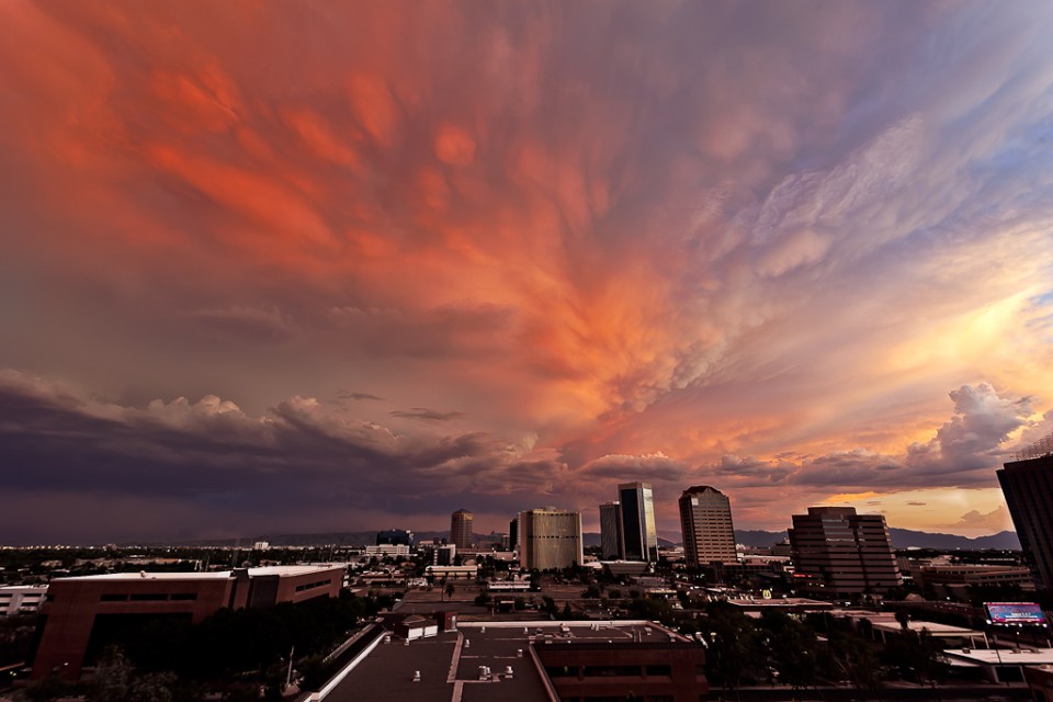 Downtown Phoenix Monsoon Sunset