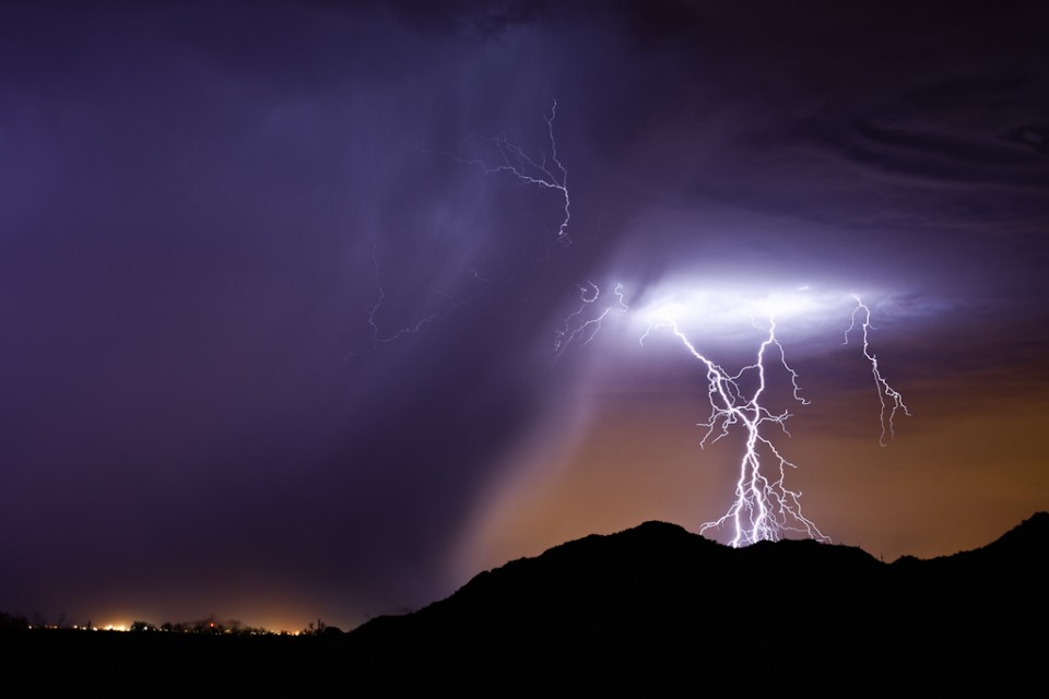 Purple Rain - Arizona Monsoon Lightning