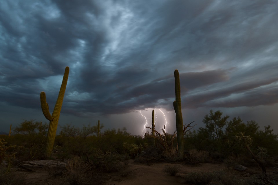 Leaning - Arizona Monsoon Lightning