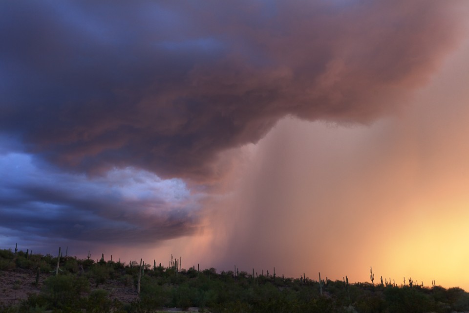 The heavens opened - monsoon sunset arizona
