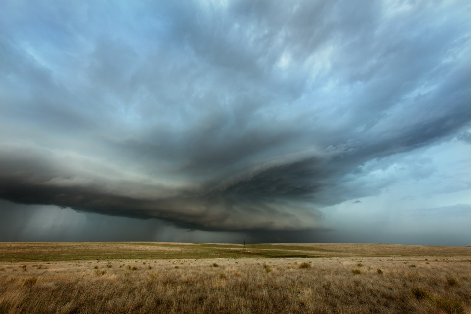 A beautiful supercell matures north of Pampa, Texas on April 16th, 2015. This storm was tornado warned and I happened to be on it from birth to this stage and it was one of the most amazing experiences of my storm chasing career.