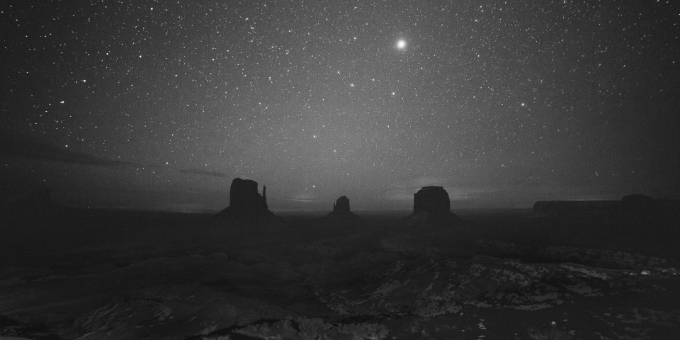 A hazy night out in Monument Valley in early January, 2015.