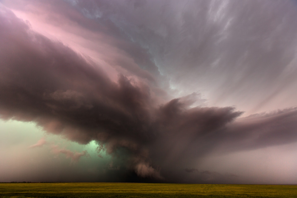 Probably my favorite photo from spending 14 days on the plains in the spring of 2015. This intense, nasty looking supercell was approaching Lamar, Colorado with a tornado warning and huge hail. This was an image I didn't even edit or remember I had taken until well into the summer. What a surprise to stumble upon it.
