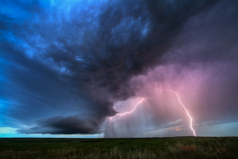 Another image from this gorgeous little supercell near Aurora, Colorado on June 3rd, 2015. My chase was over and I was heading home to Phoenix after having been in Wyoming all day and busting. I crossed my fingers for some weather on the way through Denver and sure enough some cells exploded over town and I was able to hang out with this guy, time-lapse it for a long time and get a bunch of lightning. A sublime way to end a 12-day chase!