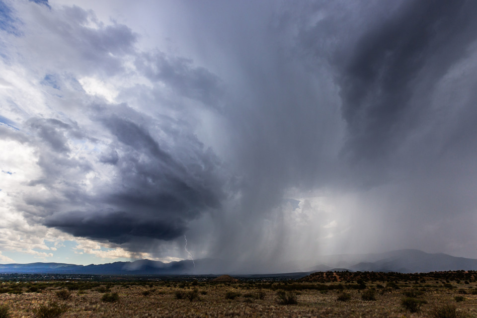 Seeing something like this in Arizona is super special, because sculpted mesocyclones like this one are kinda rare. It was amazing to watch this storm spin off the mountains, split apart and suddenly see this gorgeous meso that looked like something you'd see out on the plains during the spring.